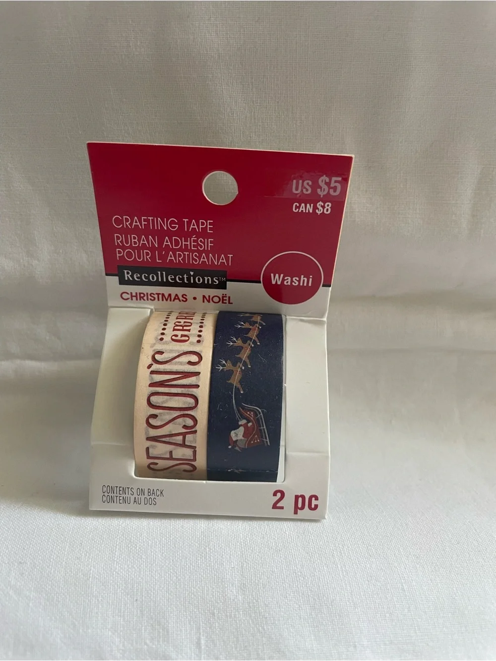 New 4 Packs of Recollections Holiday Washi Tape